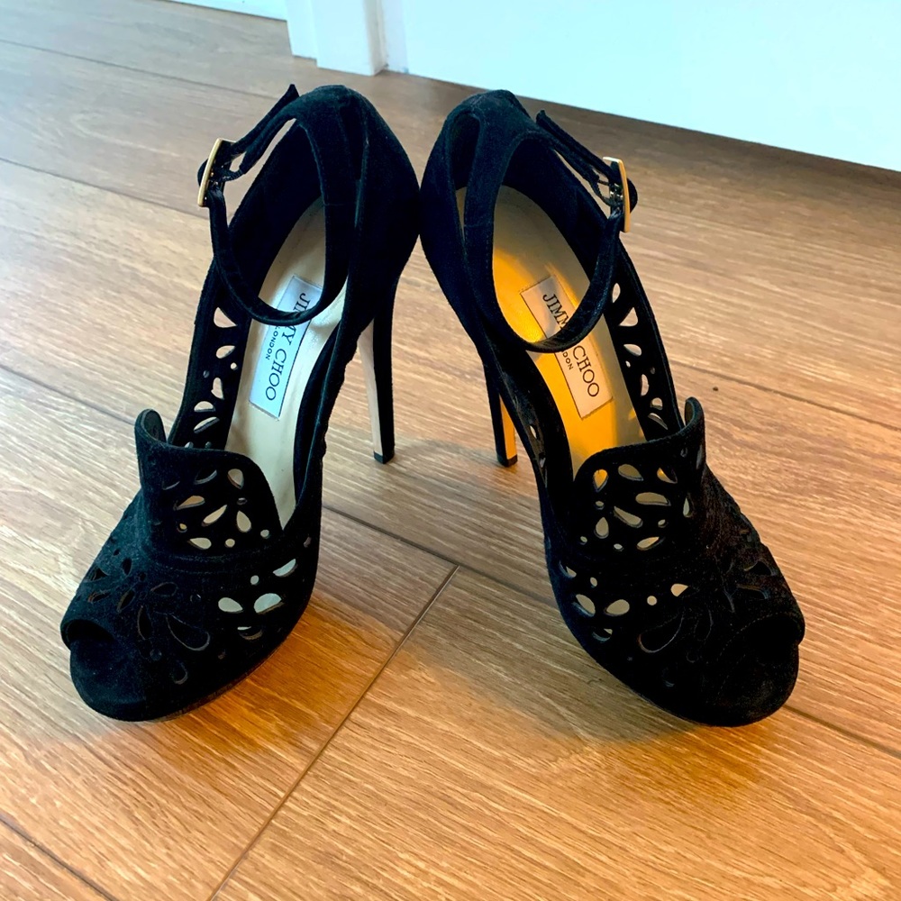 Black Jimmy Choo Heels 38.5